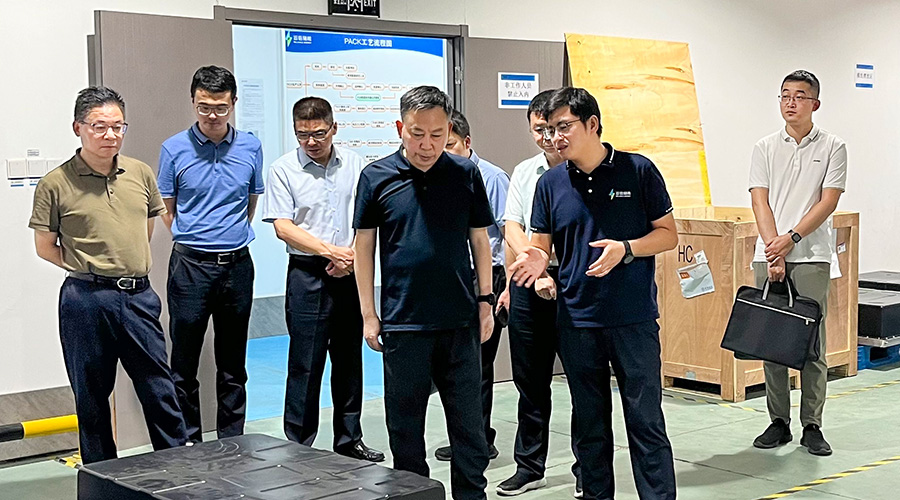 江苏省镇江市新区管委会领导莅临XPJ储能江苏工厂调研指导