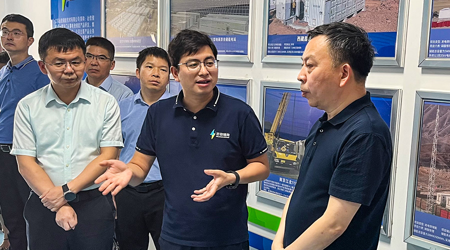 江苏省镇江市新区管委会领导莅临XPJ储能江苏工厂调研指导